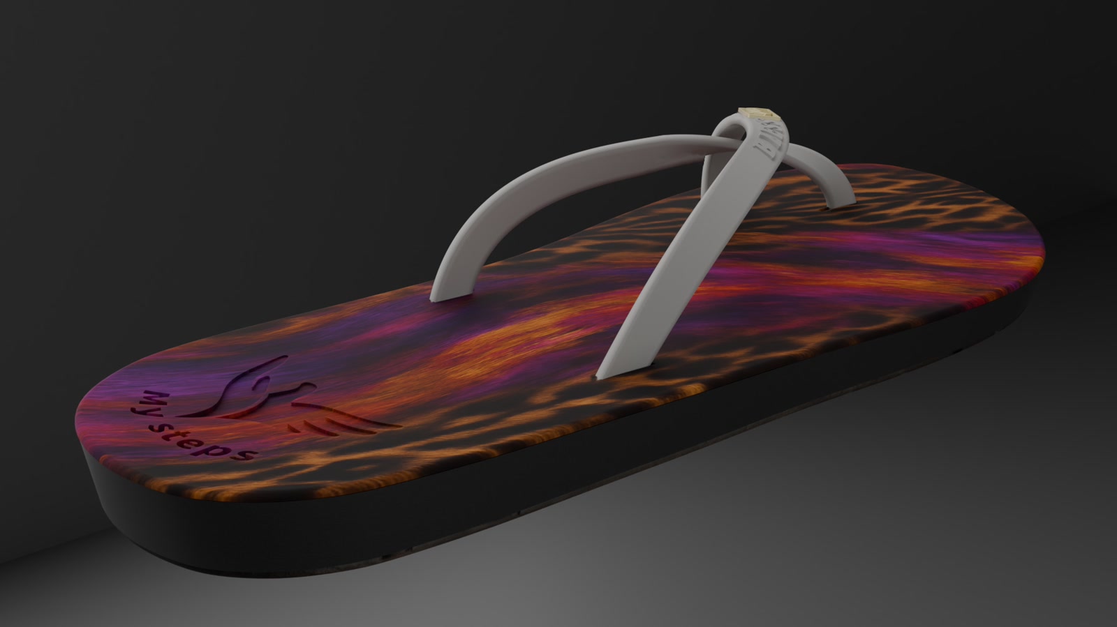 Render of the client logo applied to the footbed.